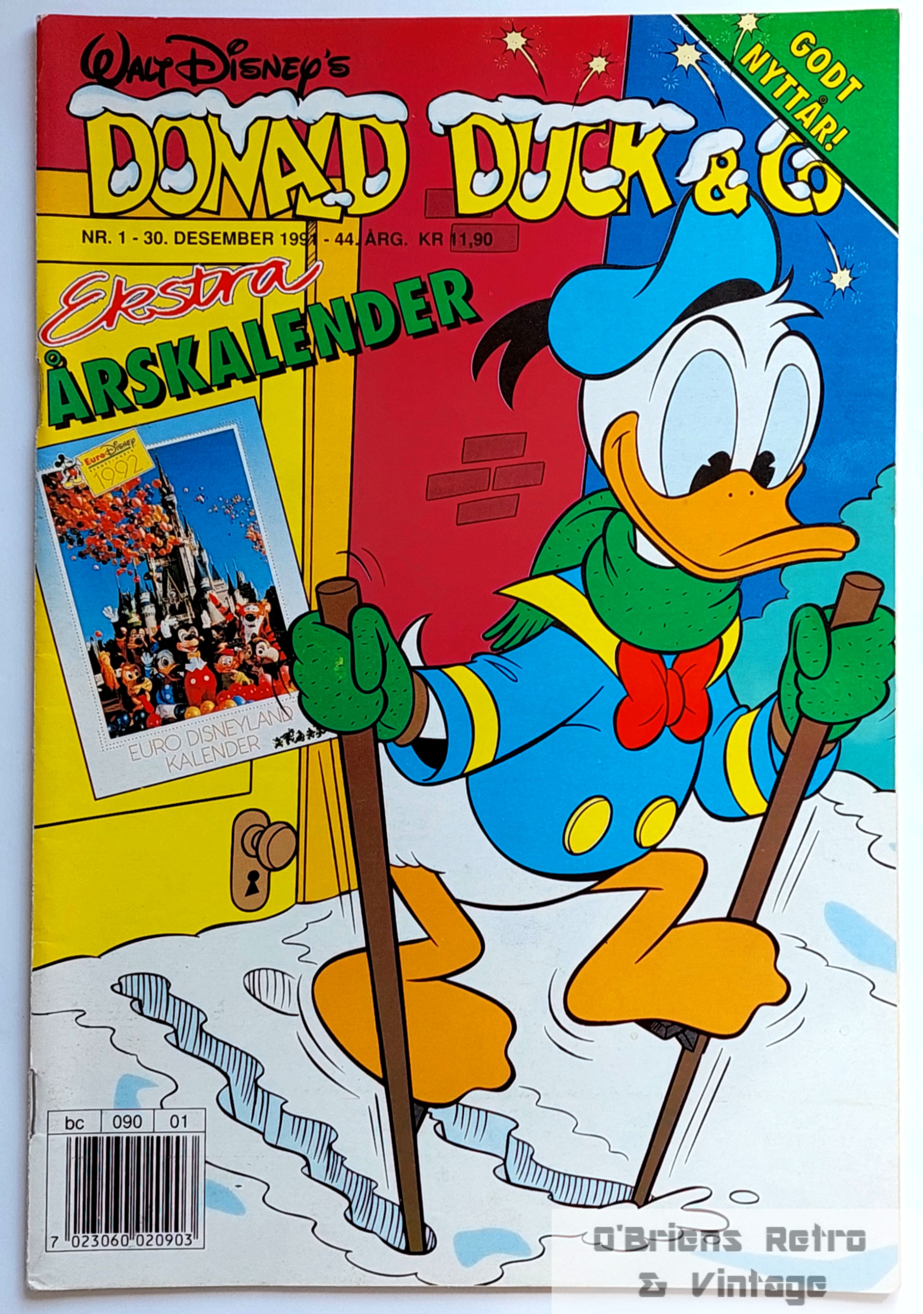 Donald Duck & Co - 1991 - Nr. 1 - Med 1992 årskalender!