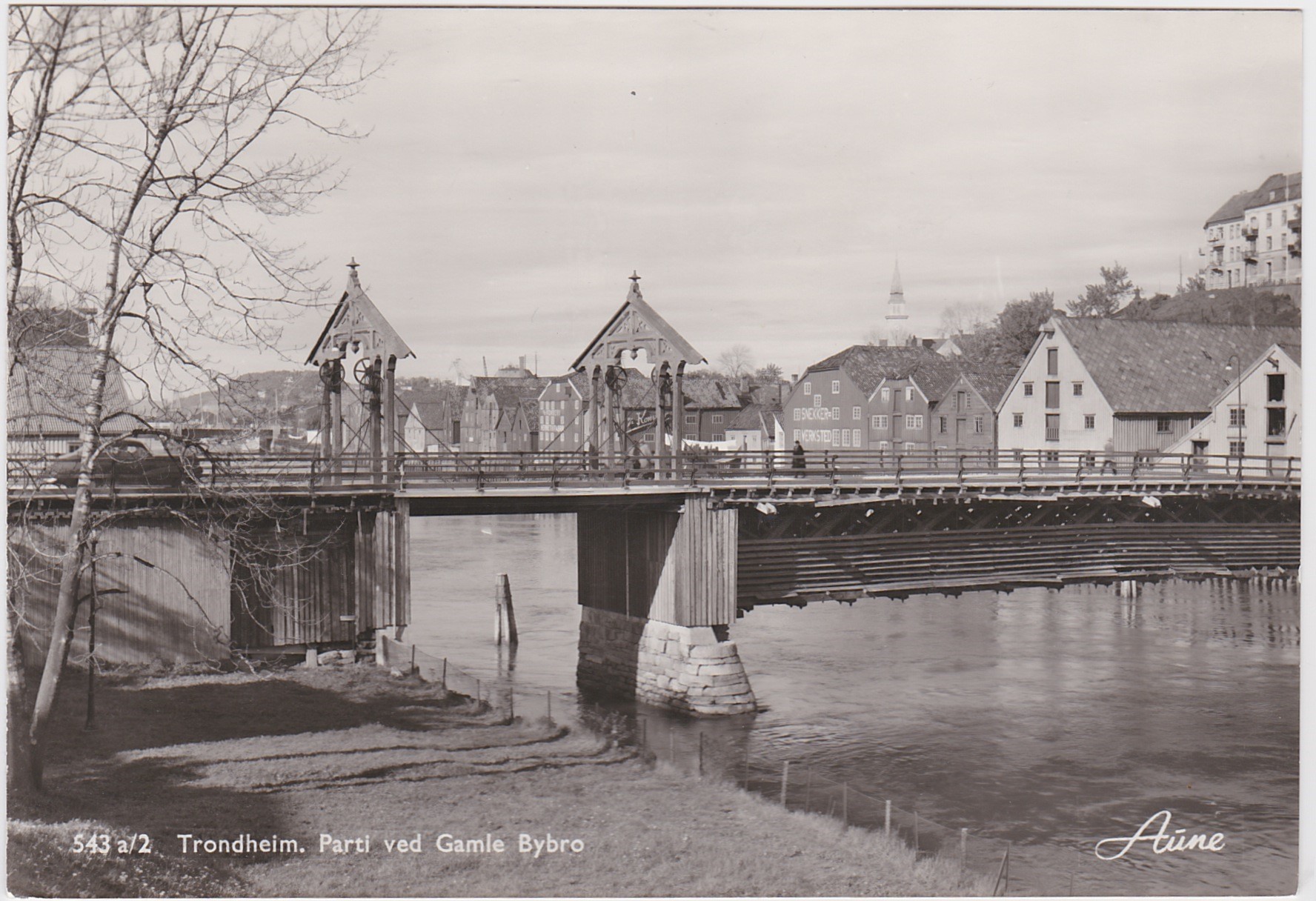 Trondheim Parti ved Gamle Bybro-Ubrukt-Ener Aune-1950 tallet