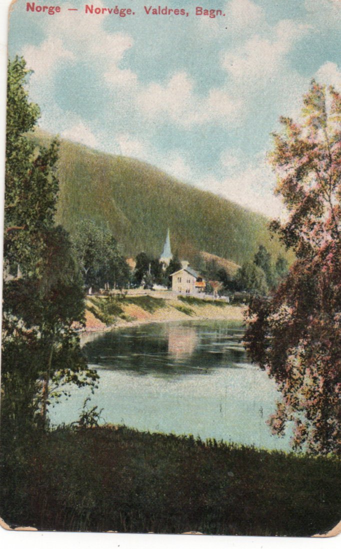 Bagn, Valdres. Kolorert kort. N.K.2703.