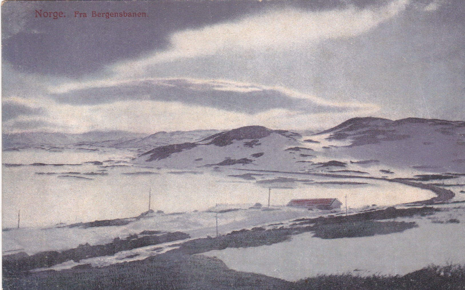 Fra Bergensbanen ( Fotochrom 57 Mittet & Co)