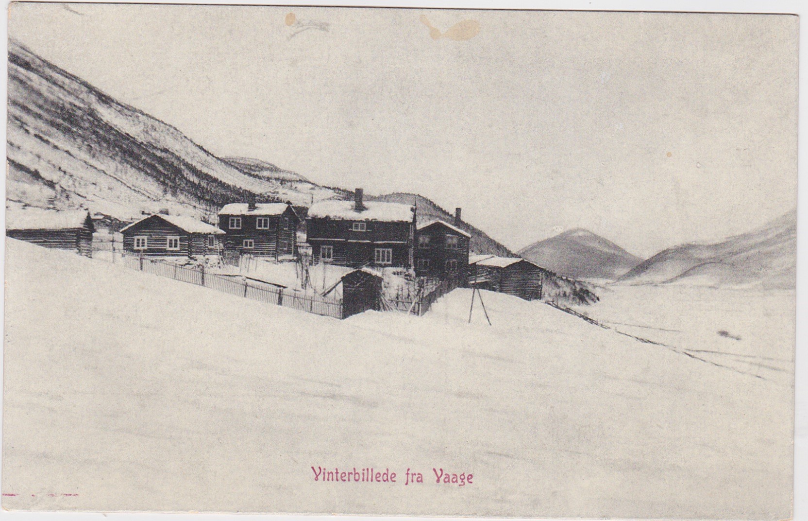 Vinterbilde fra Vaage-Gård Vintermotiv -Ubrukt  GB100