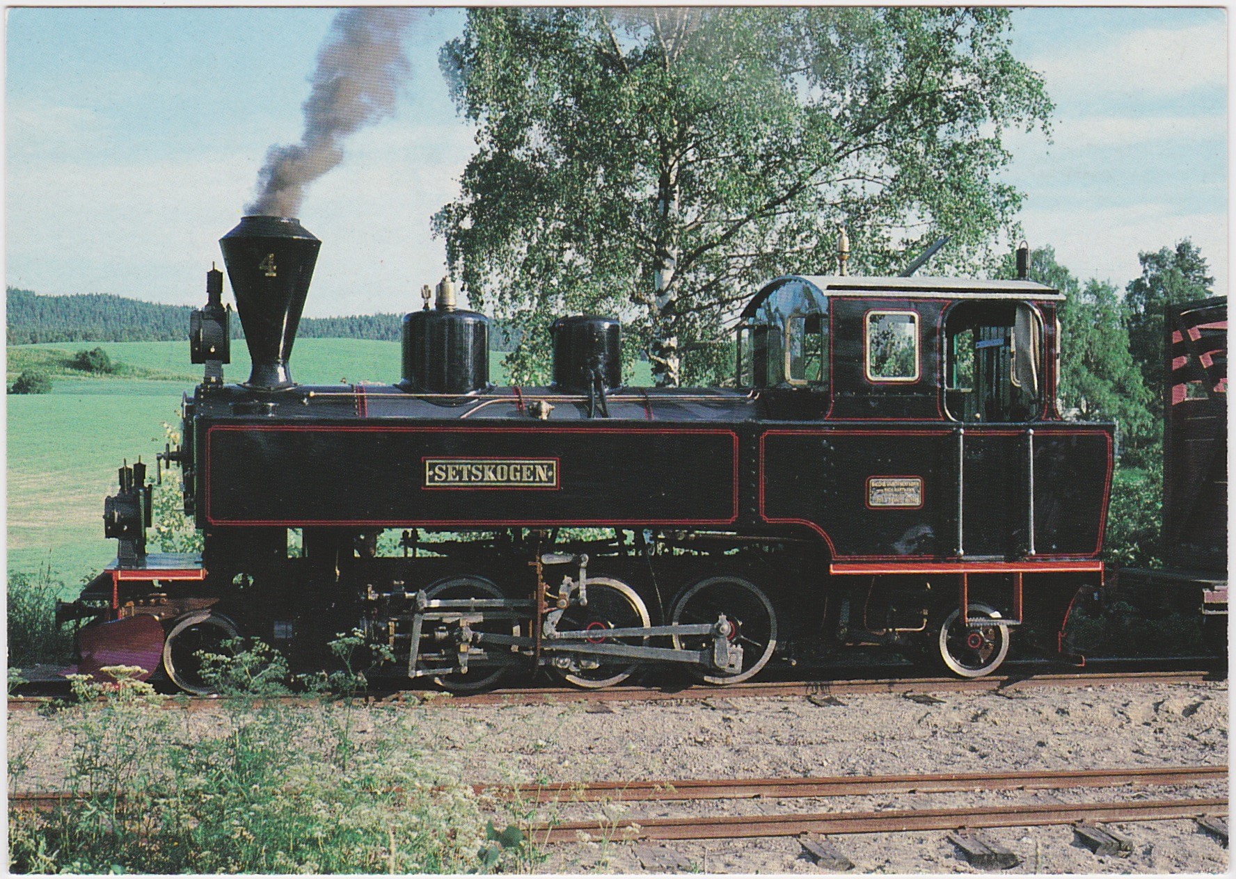Lokomotiv nr 4 Setskogen bygget 1909-"Tertitten"-Smalsporet museumsjernbane ved Sørumsand, Akershus.-Ubrukt-Normann
