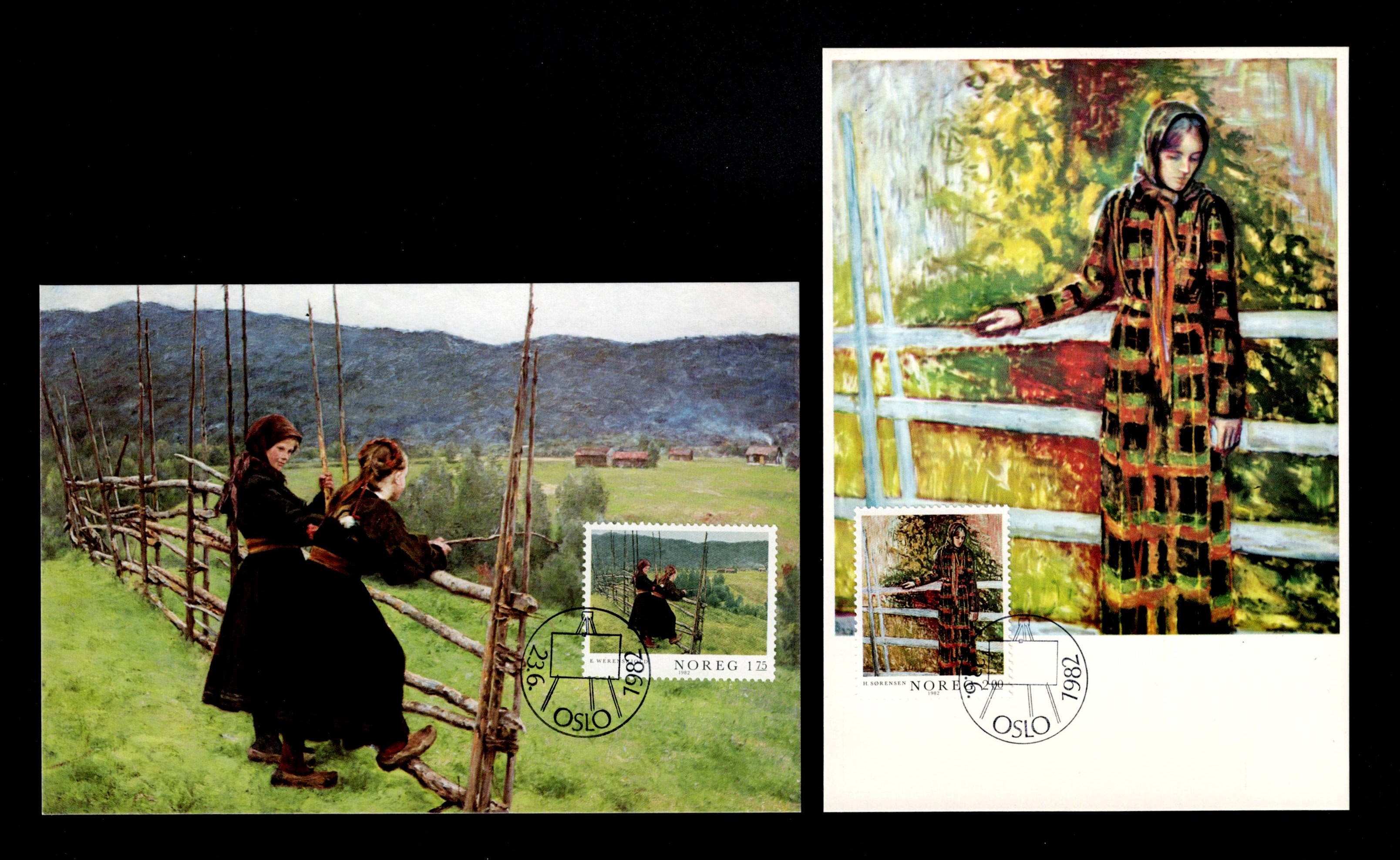 FDC 1982 NK915-916 Malerkunst VI på FsH kort