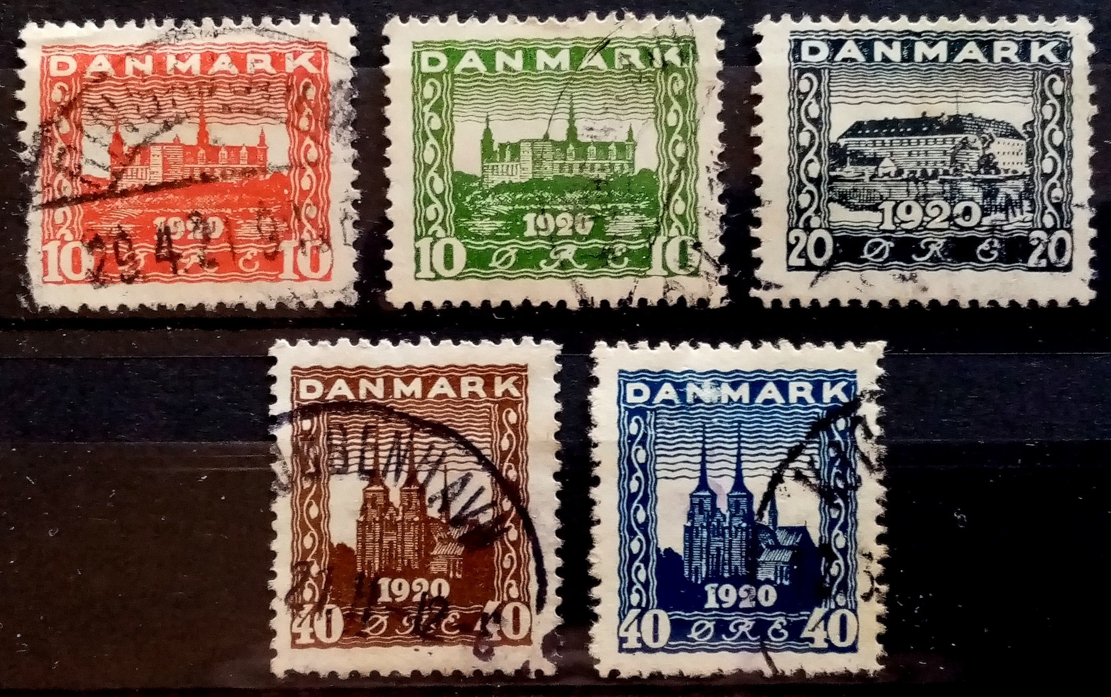 Danmark - Afa : 112 - 16. Gjennforeningsmerker. (1920 - 21)
