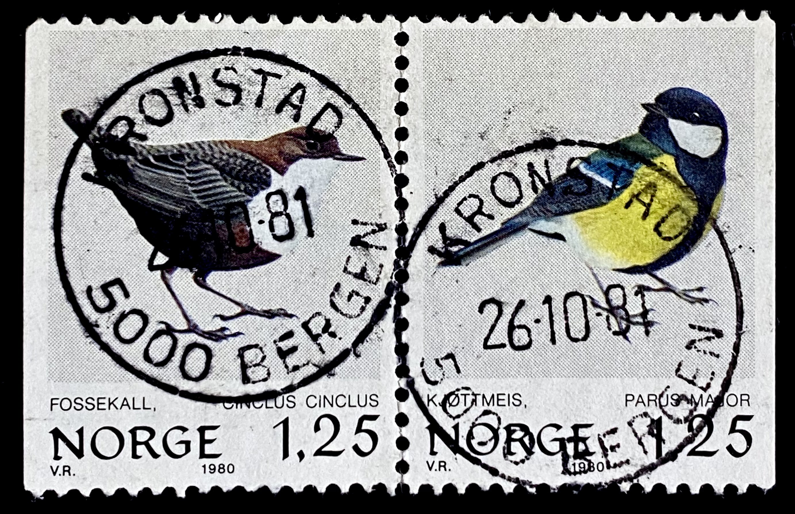 NK 861-852 Hvert merke stemplet Bergen Kronstad