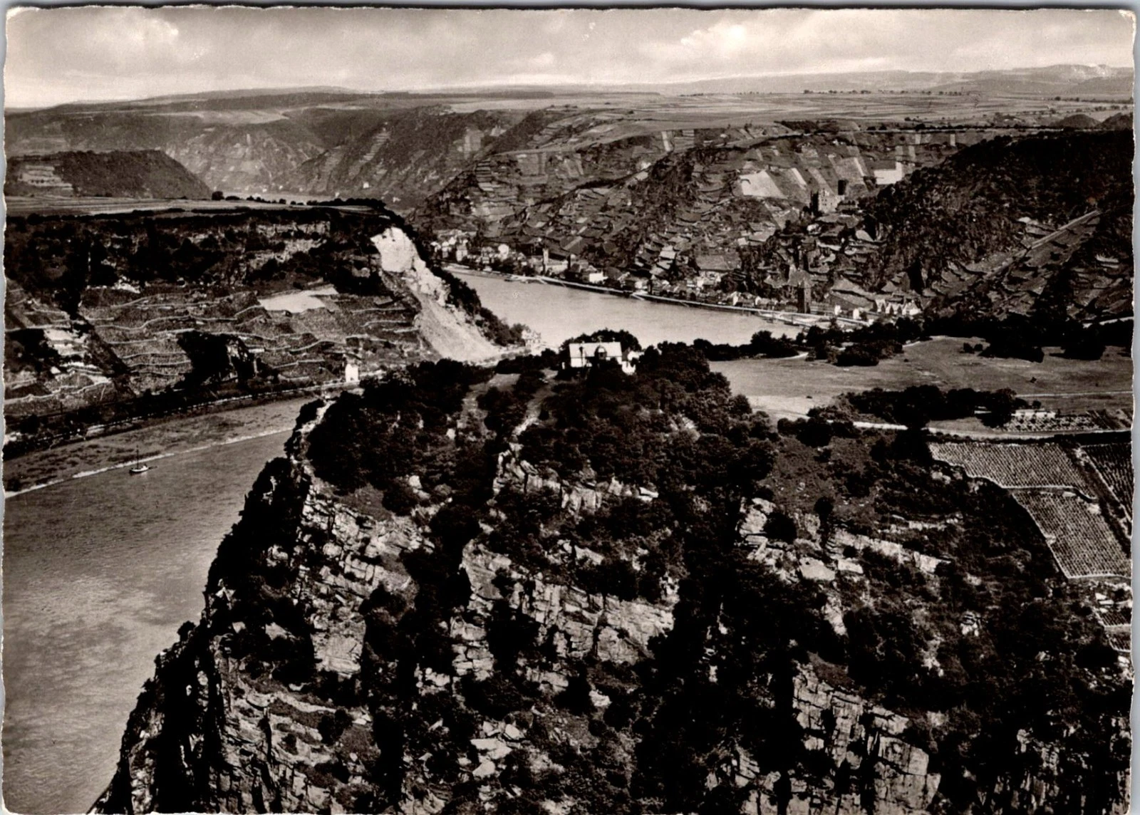 Loreley & Rhindalen - Luftfoto - Fotokort - Tyskland - Postkort