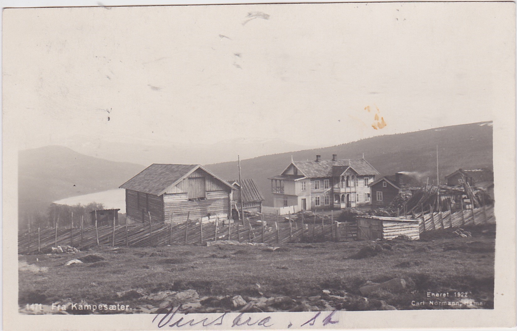 Kampeseter - Kampesæter i Skåbu -Nord-Fron kommune i Gudbrandsdalen datert 1926-Meget pent