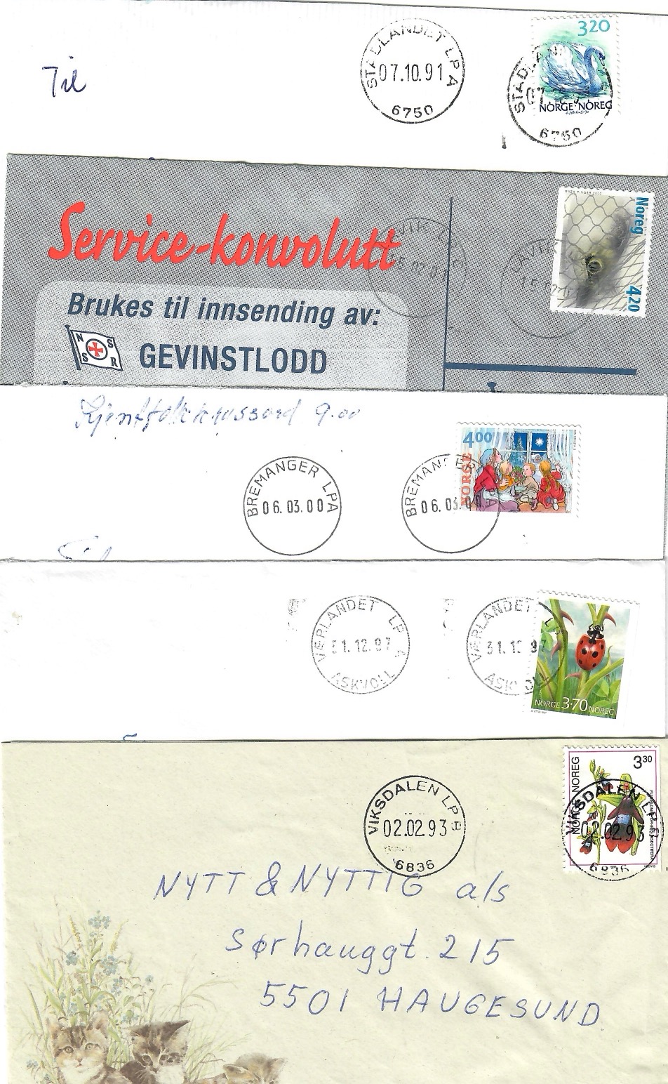 5 LP stempel frå Sogn og Fjordane