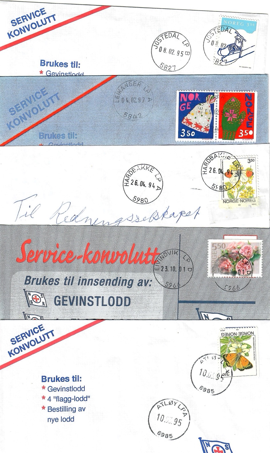 5 LP stempel frå Sogn og Fjordane