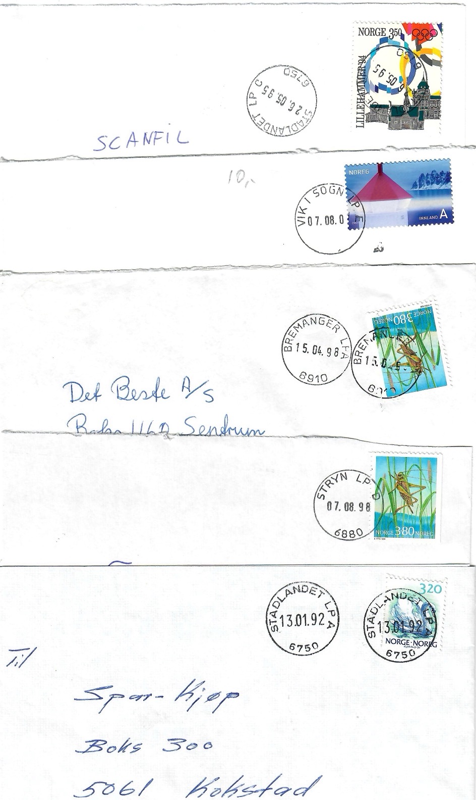 5 LP stempel frå Sogn og Fjordane