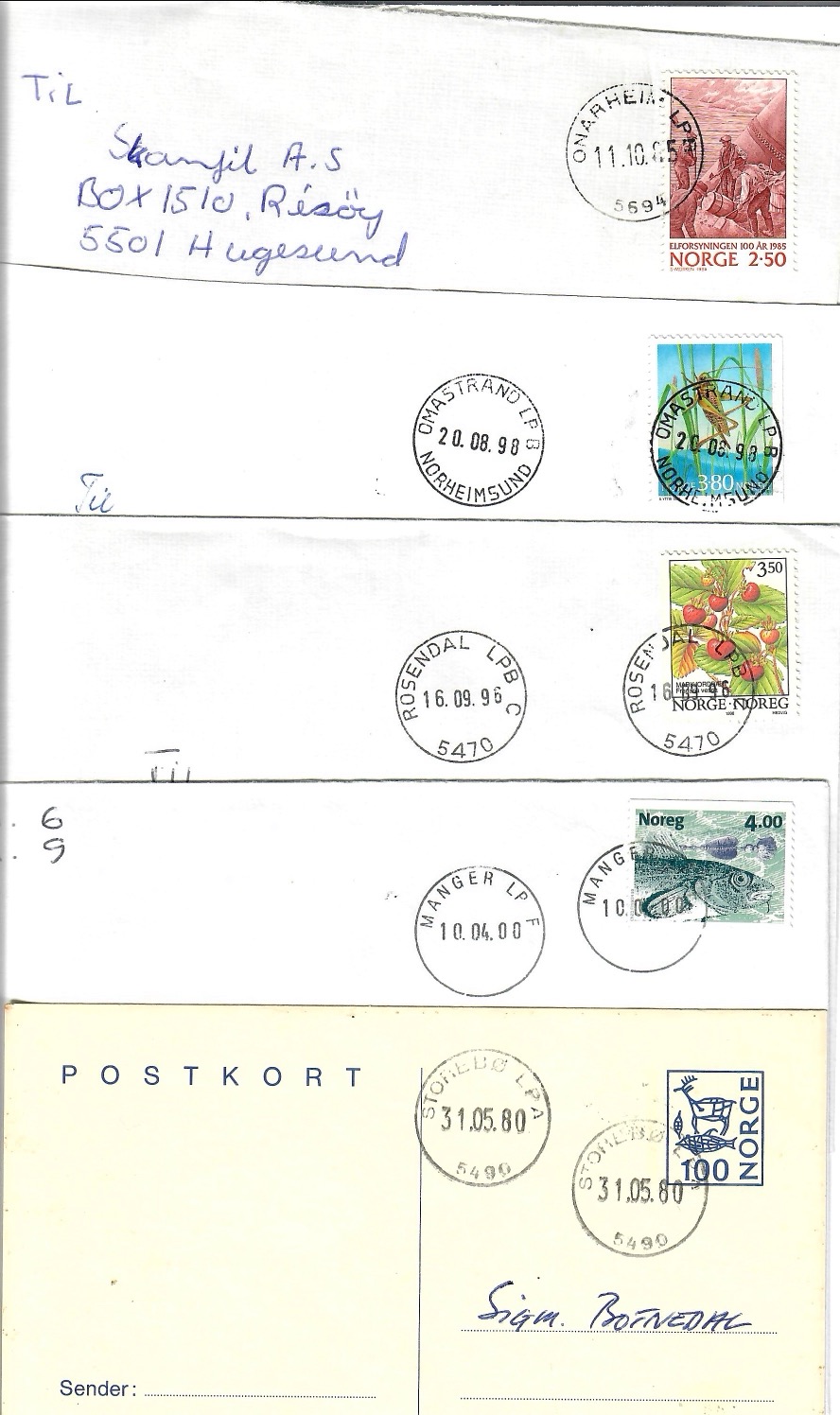 5 LP stempel frå Hordaland