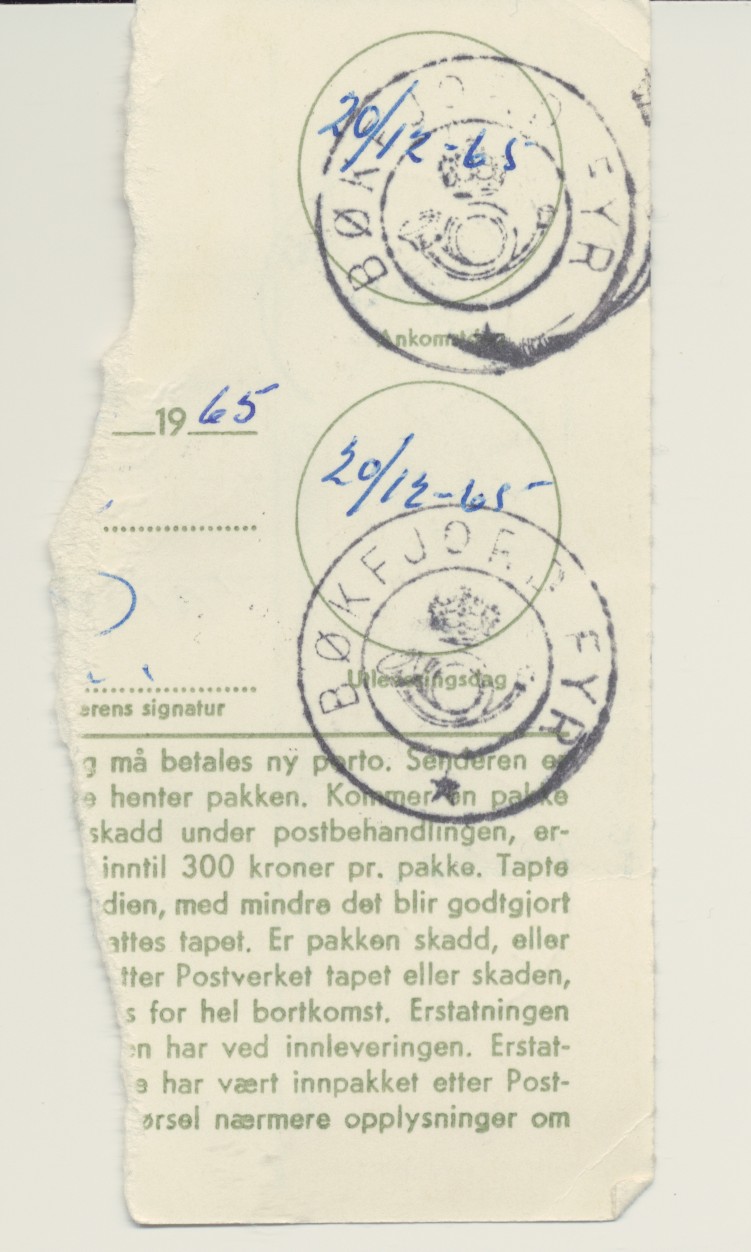 KPH Bøkfjord fyr + Ona 11.12.1965