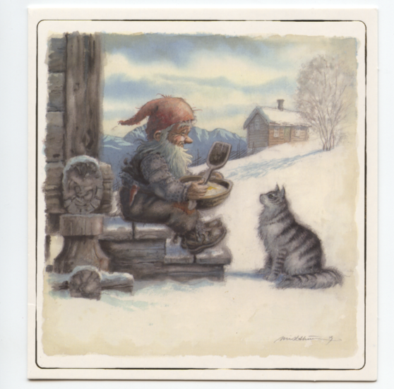 K.E.Midthun Nissen og katten Cancerfonden.