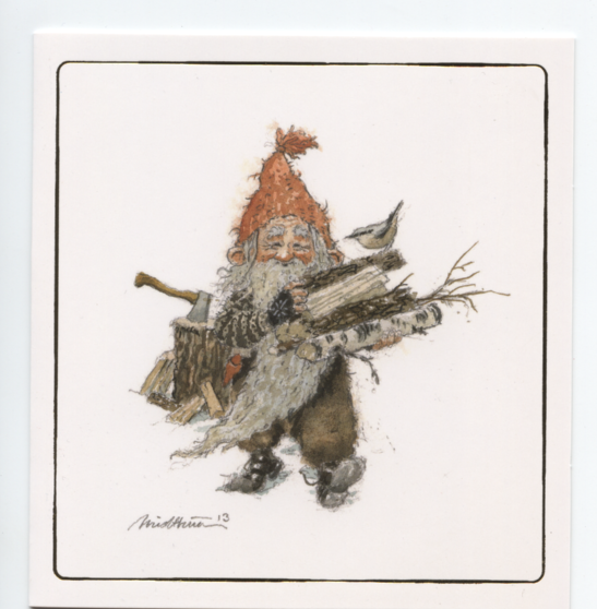 K.E.Midthun. Nisse henter ved. Unicef.no