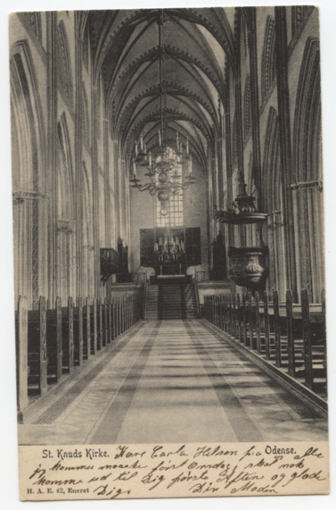 St. Knuds Kirke.  Odense.   Brevkort.