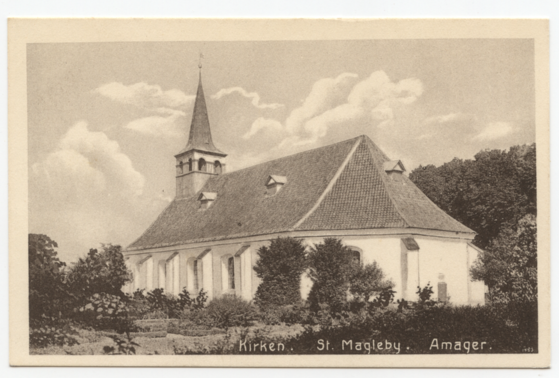 Kirken. St.Magleby. Amager.Brevkort.