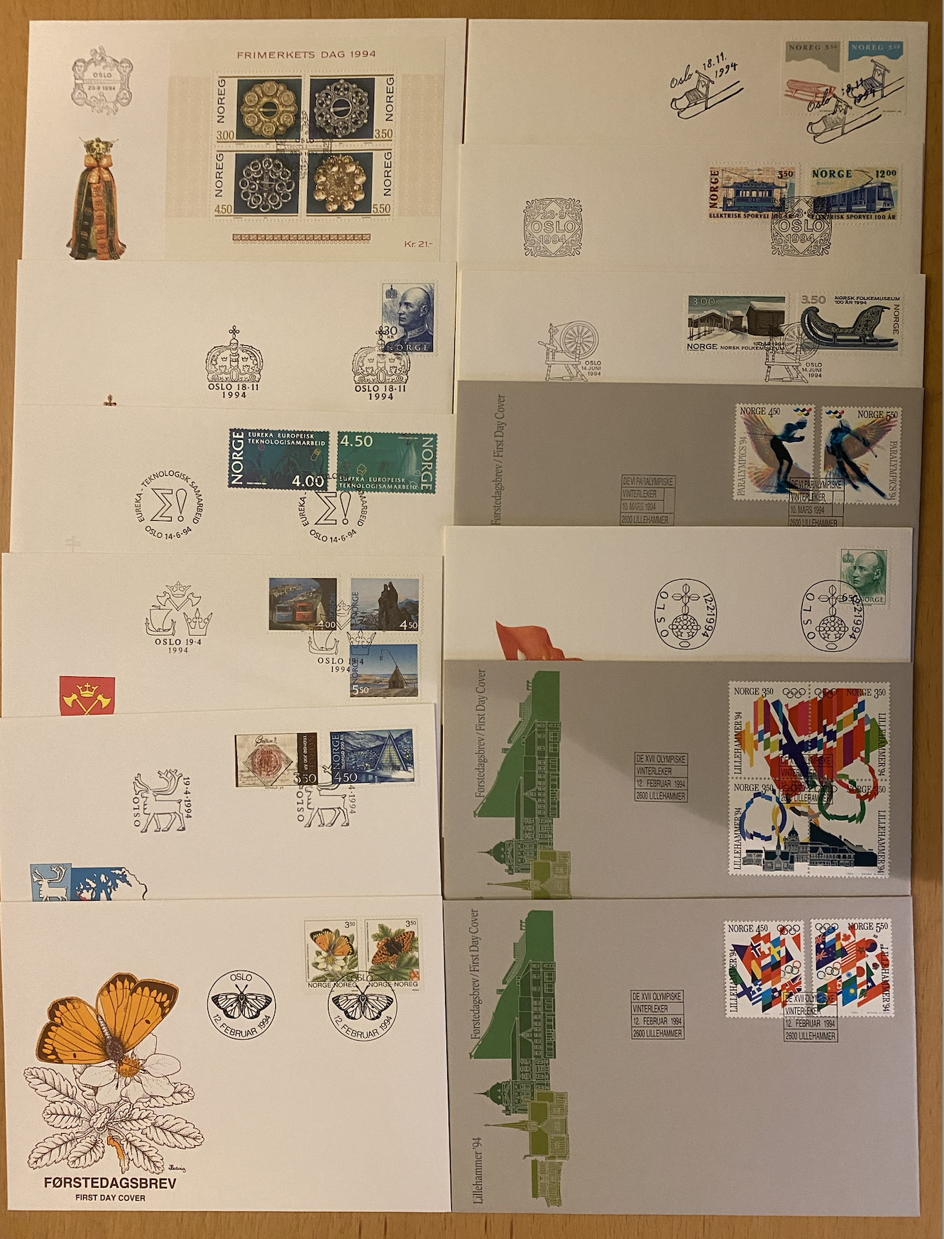 1994. Komplett årgang etter  hovednumrene i NK