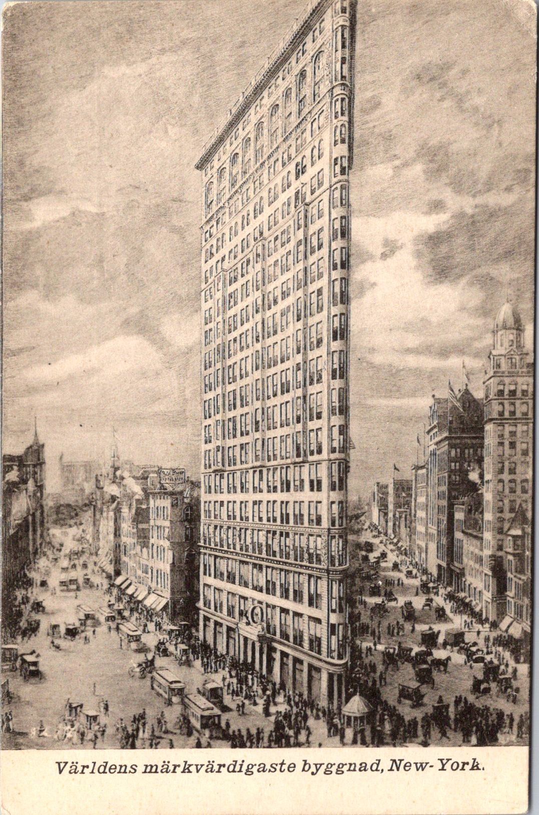 Världens märkvärdigaste byggnad, New‑York (Flatiron Building) - USA - Postkort