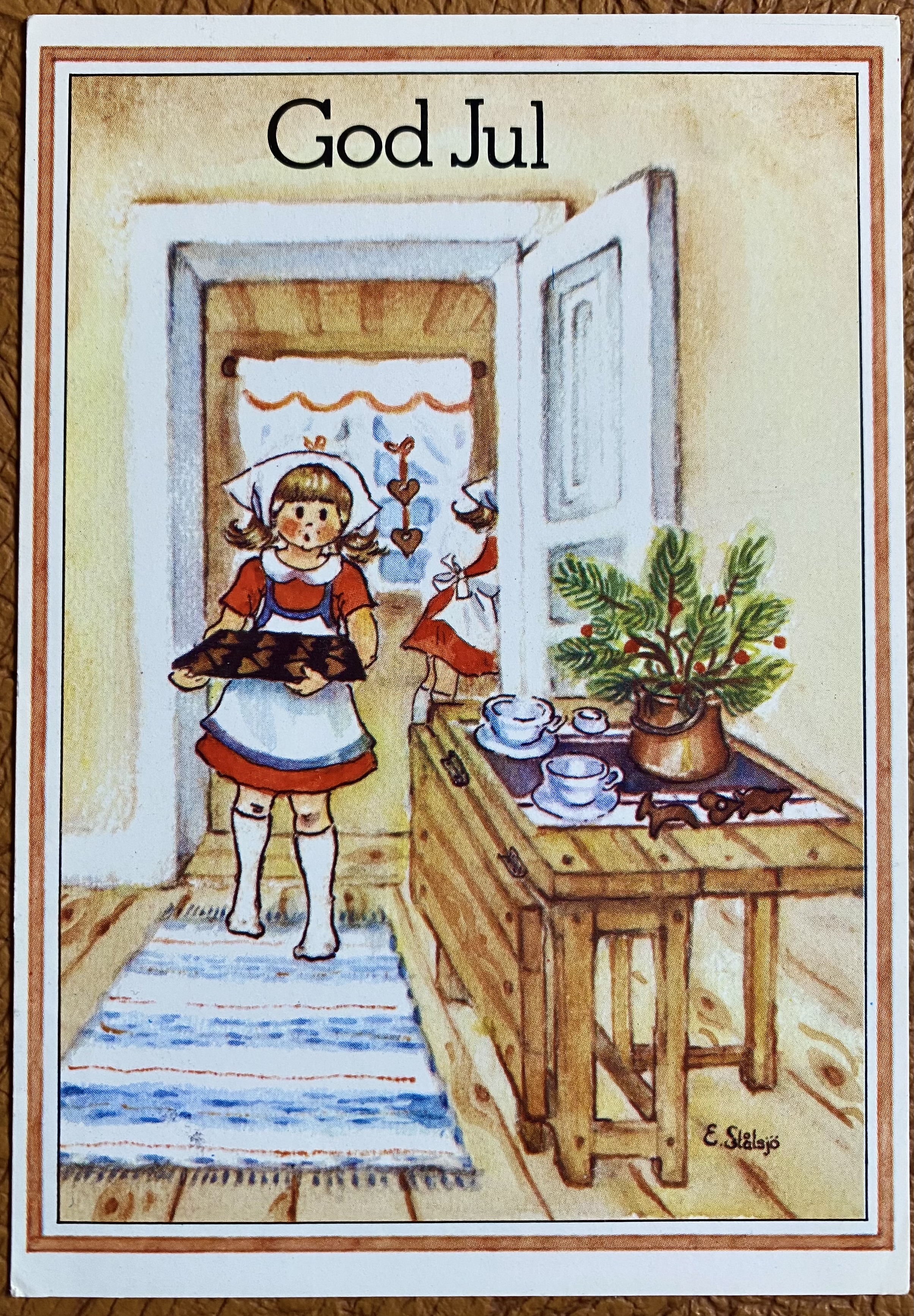 Julekort St Porsgrunn 1978 Original: Eva Stålsjø