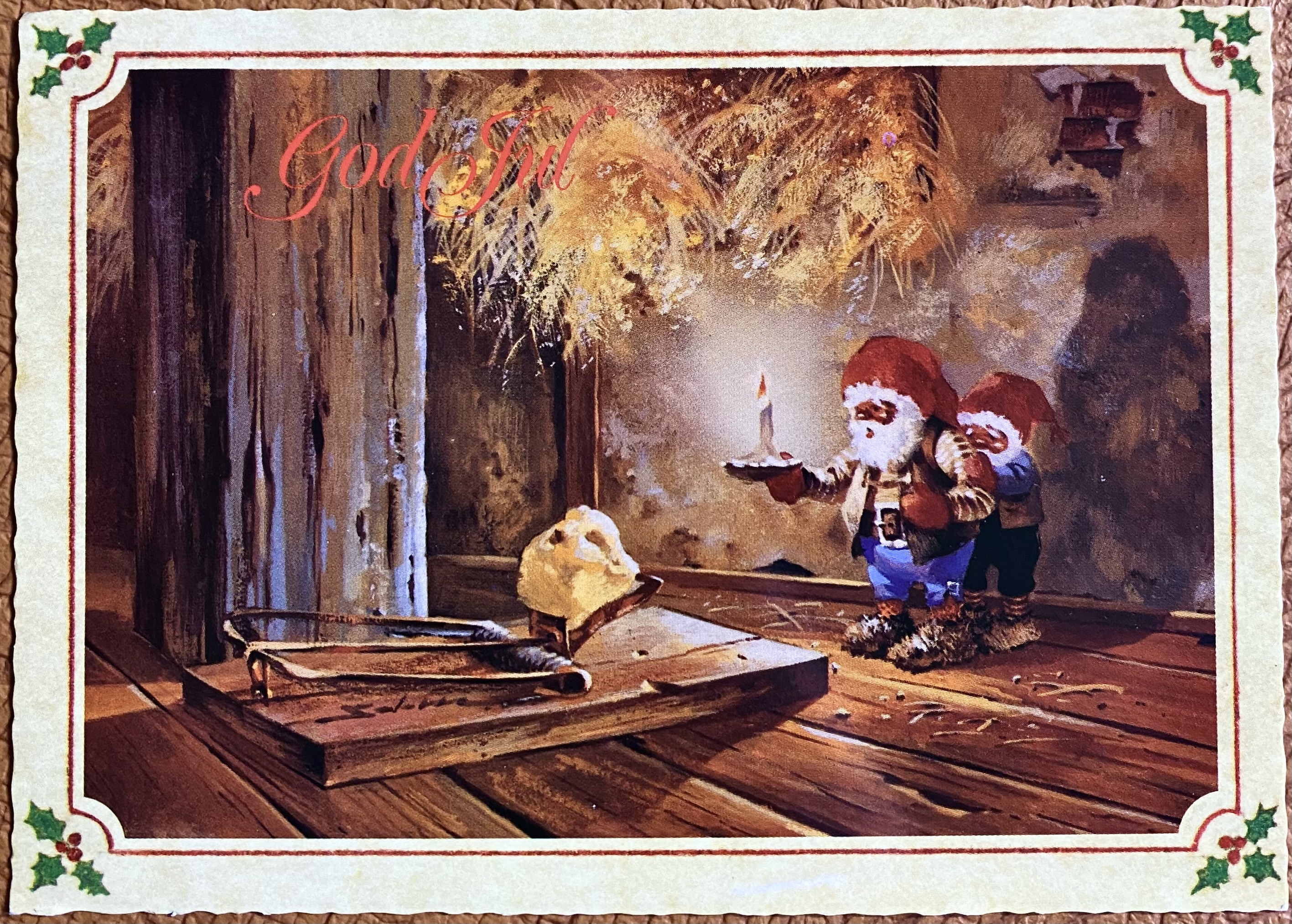 Julekort St Julenissen Drøbak 1994 Tegning: Svein Solem Ubrukt