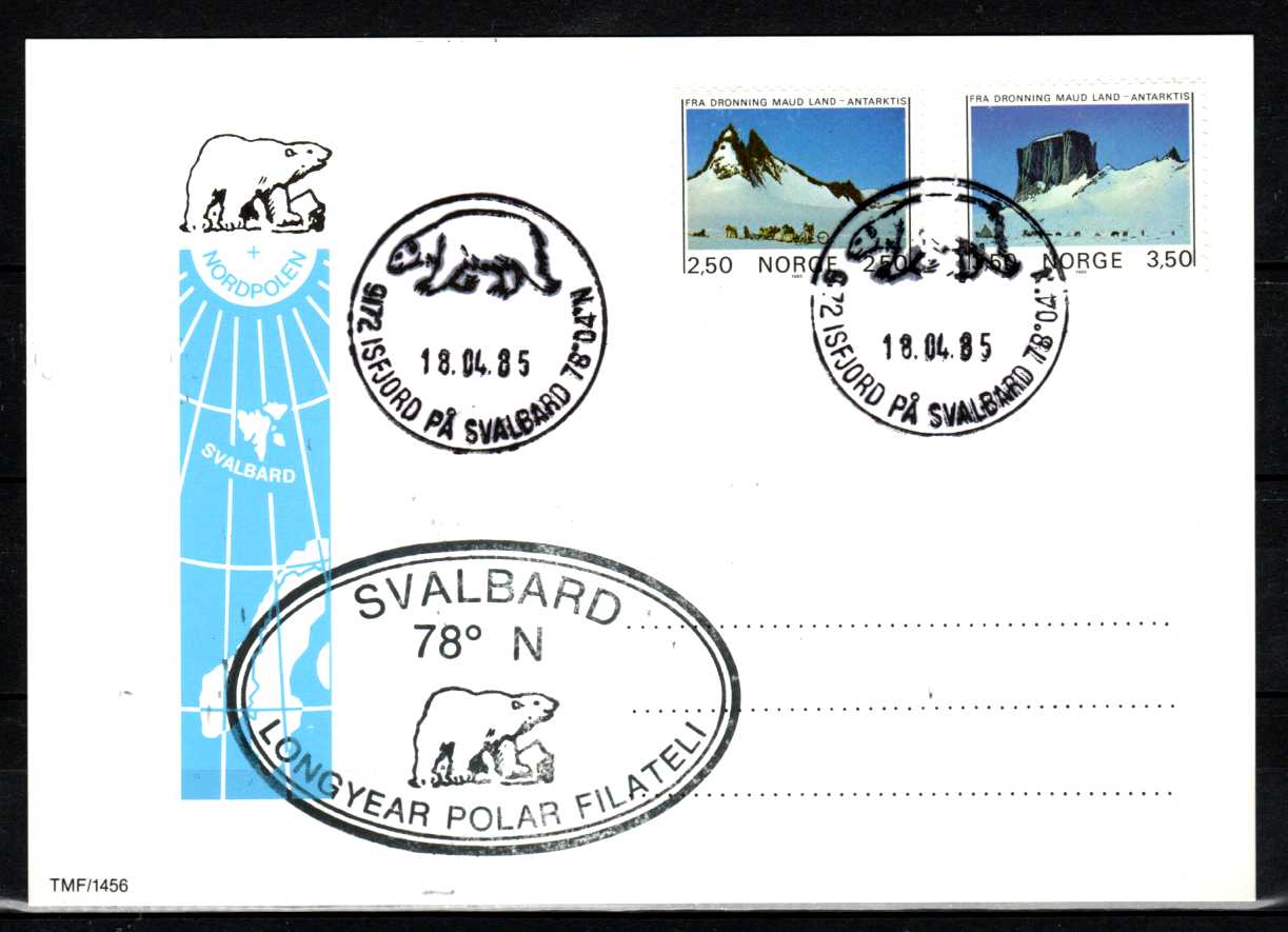 FDC HK 966-67 Stemplet Isfjord på Svalbard