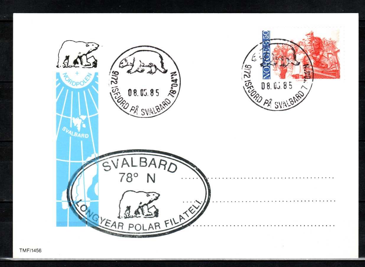 FDC HK 968 Stemplet Isfjord på Svalbard