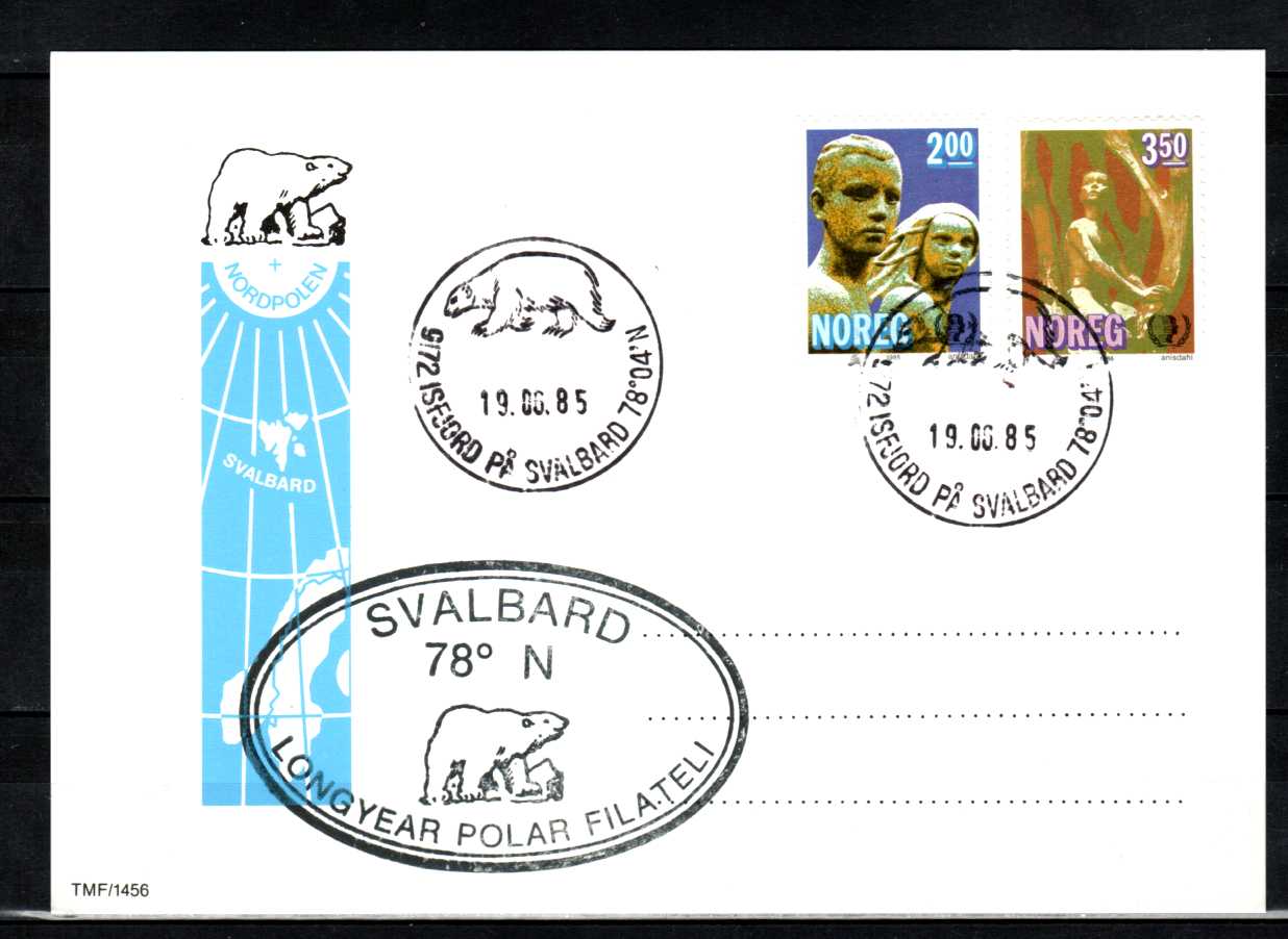FDC HK 972-73 Stemplet Isfjord på Svalbard