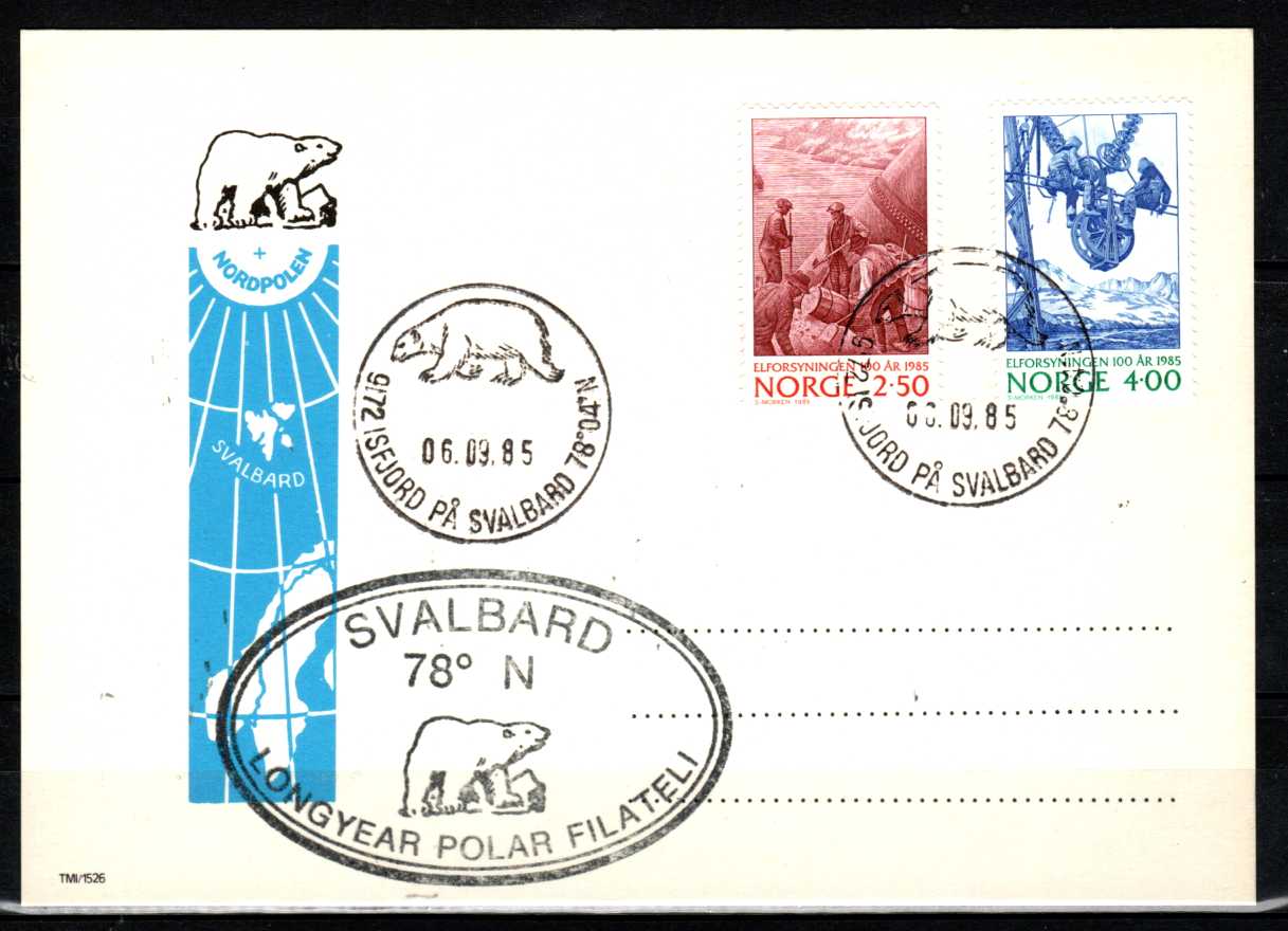 FDC HK 976-77 Stemplet Isfjord på Svalbard