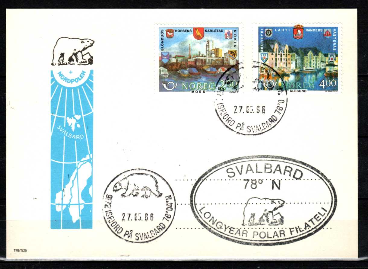 FDC HK 996-97 Stemplet Isfjord på Svalbard