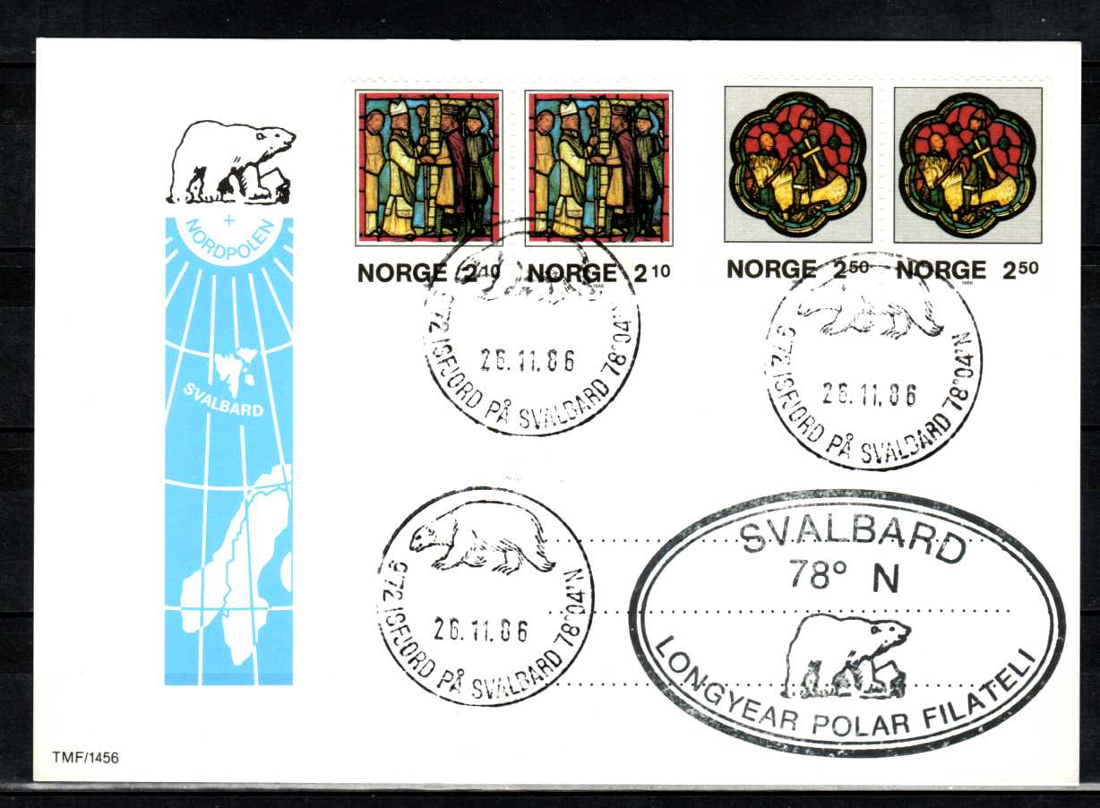 FDC HK 1006-07 Stemplet Isfjord på Svalbard