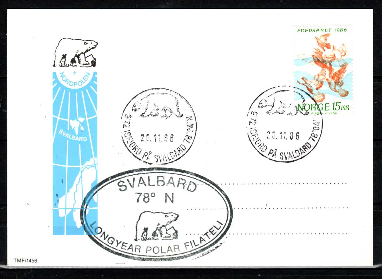 FDC HK 1008 Stemplet Isfjord på Svalbard