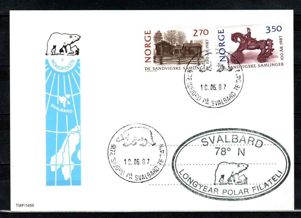 FDC HK 1019-20 Stemplet Isfjord på Svalbard