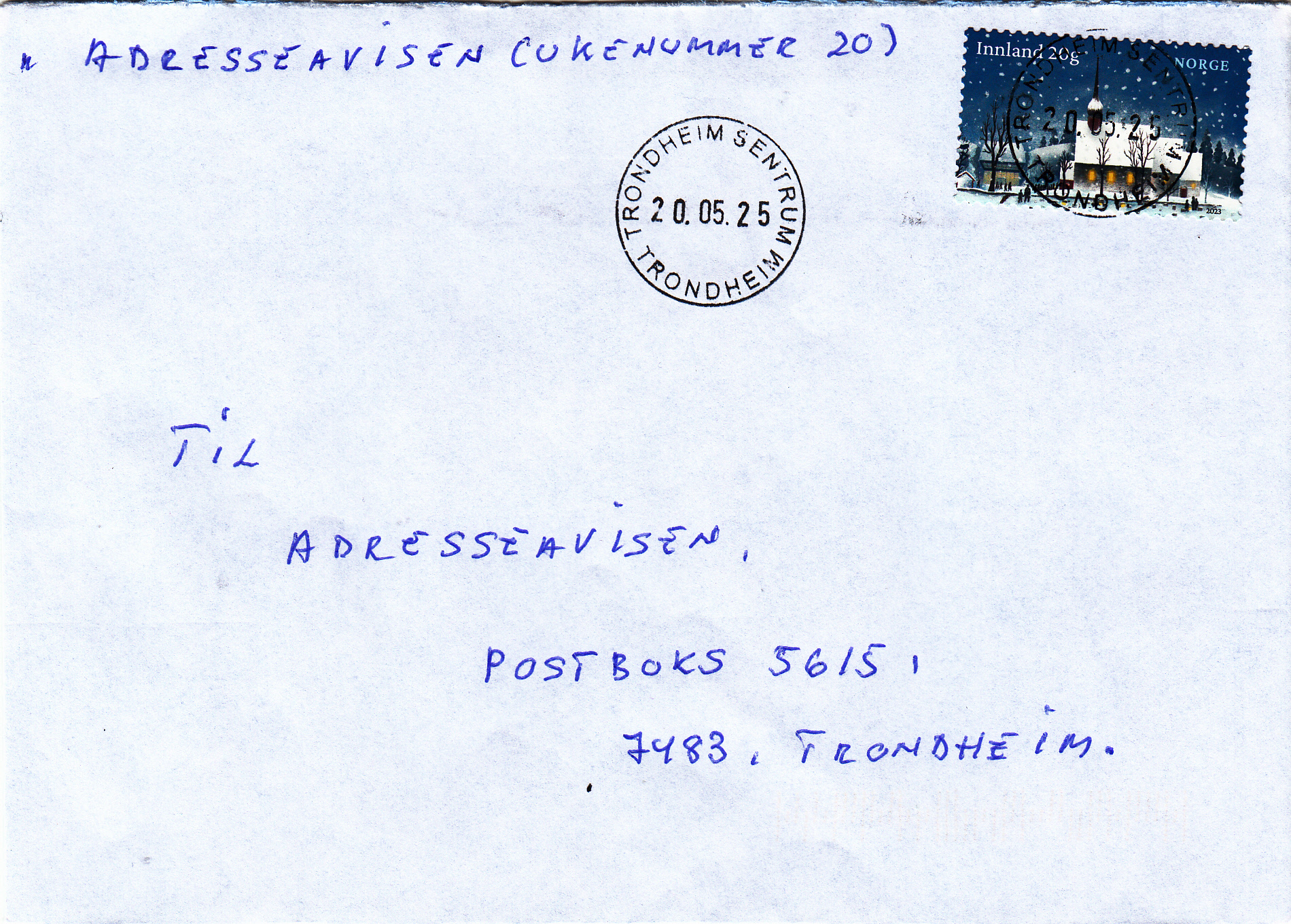 NK 2111 lux stemplet Trondheim sentrum 20.05.25
