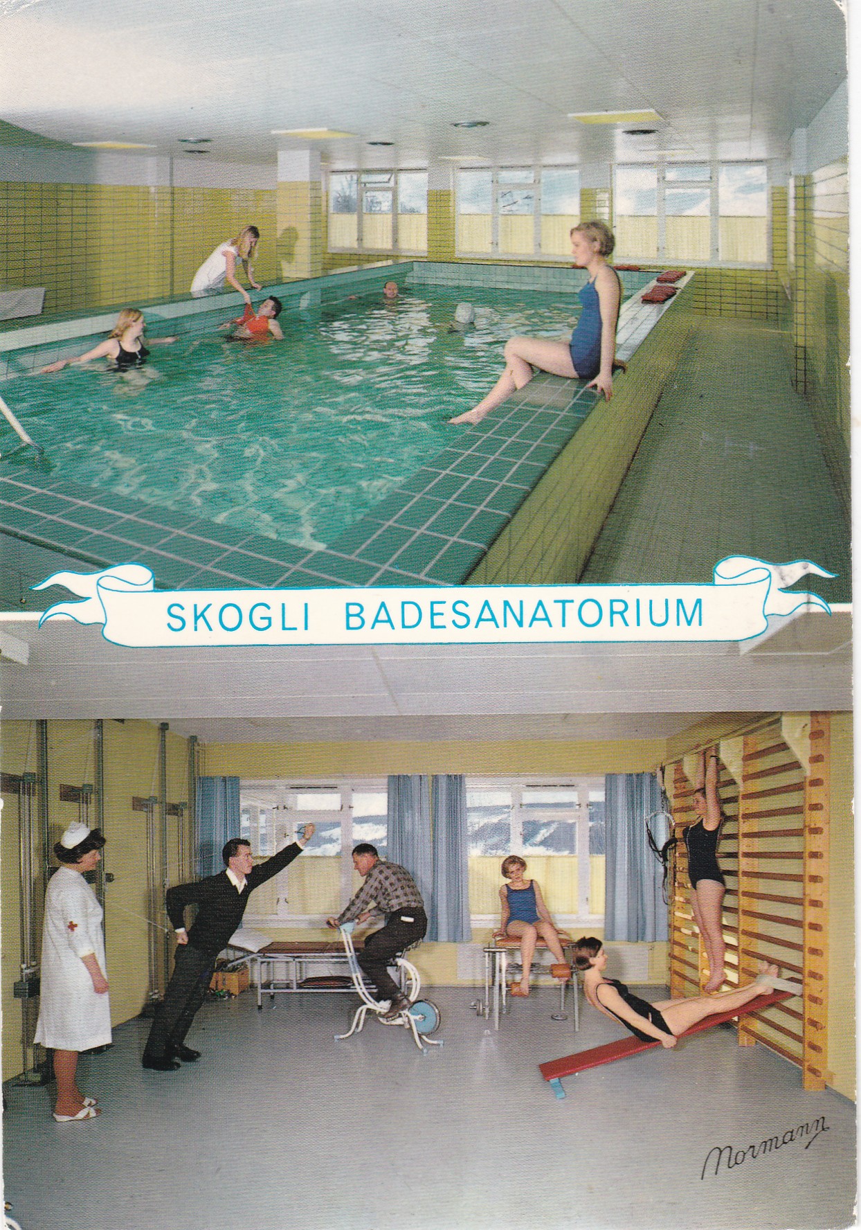 Skogli Badesanatorium, Lillehammer. 2-bilders (Normann G-B-121)