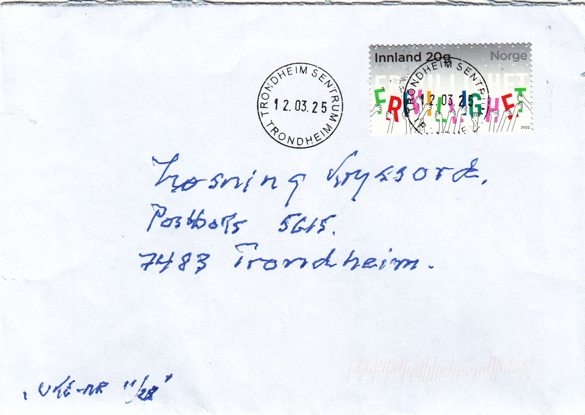 NK 2084 lux stemplet Trondheim sentrum 12.03.25