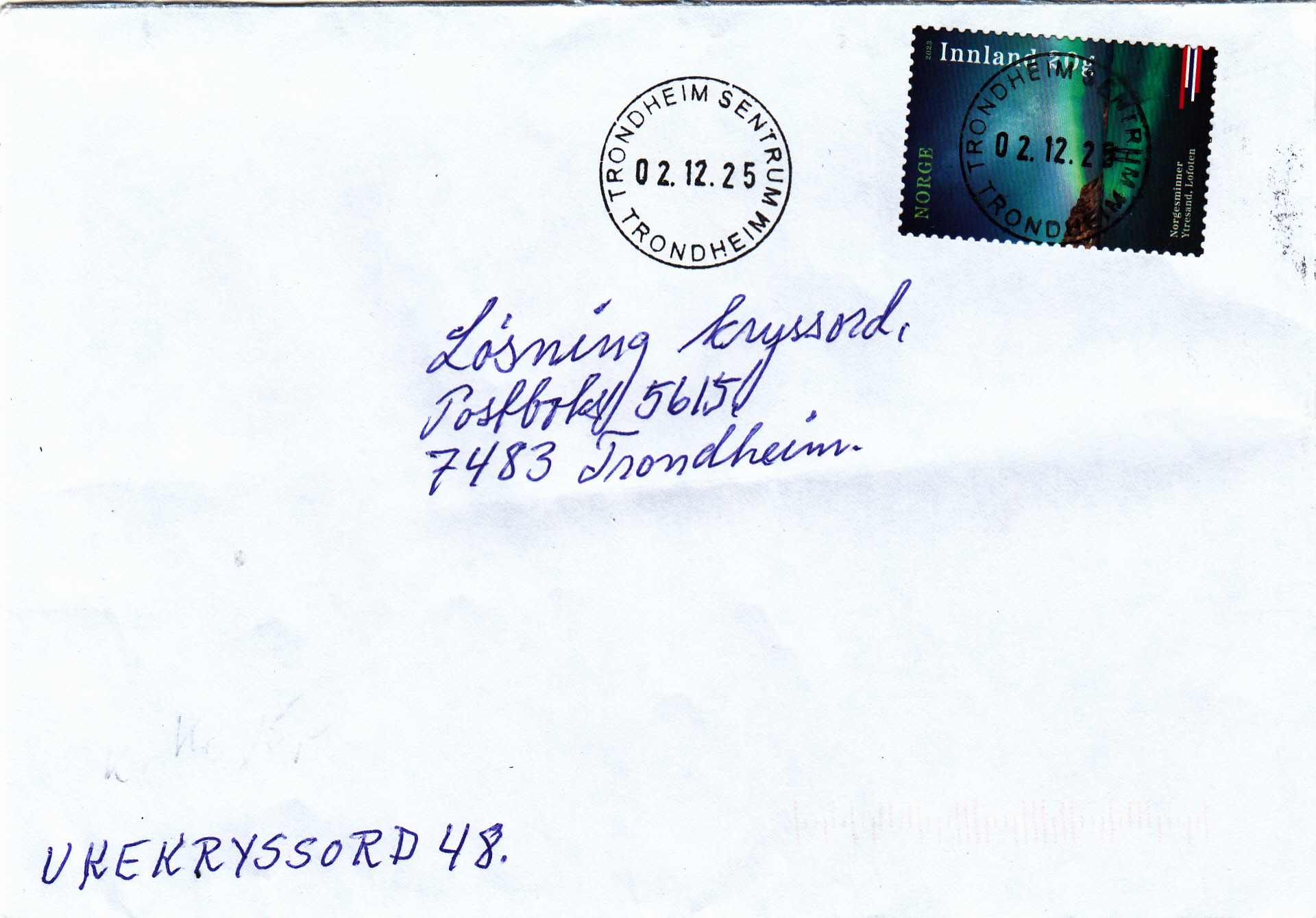 NK 2093 lux stemplet Trondheim sentrum 02.12.25