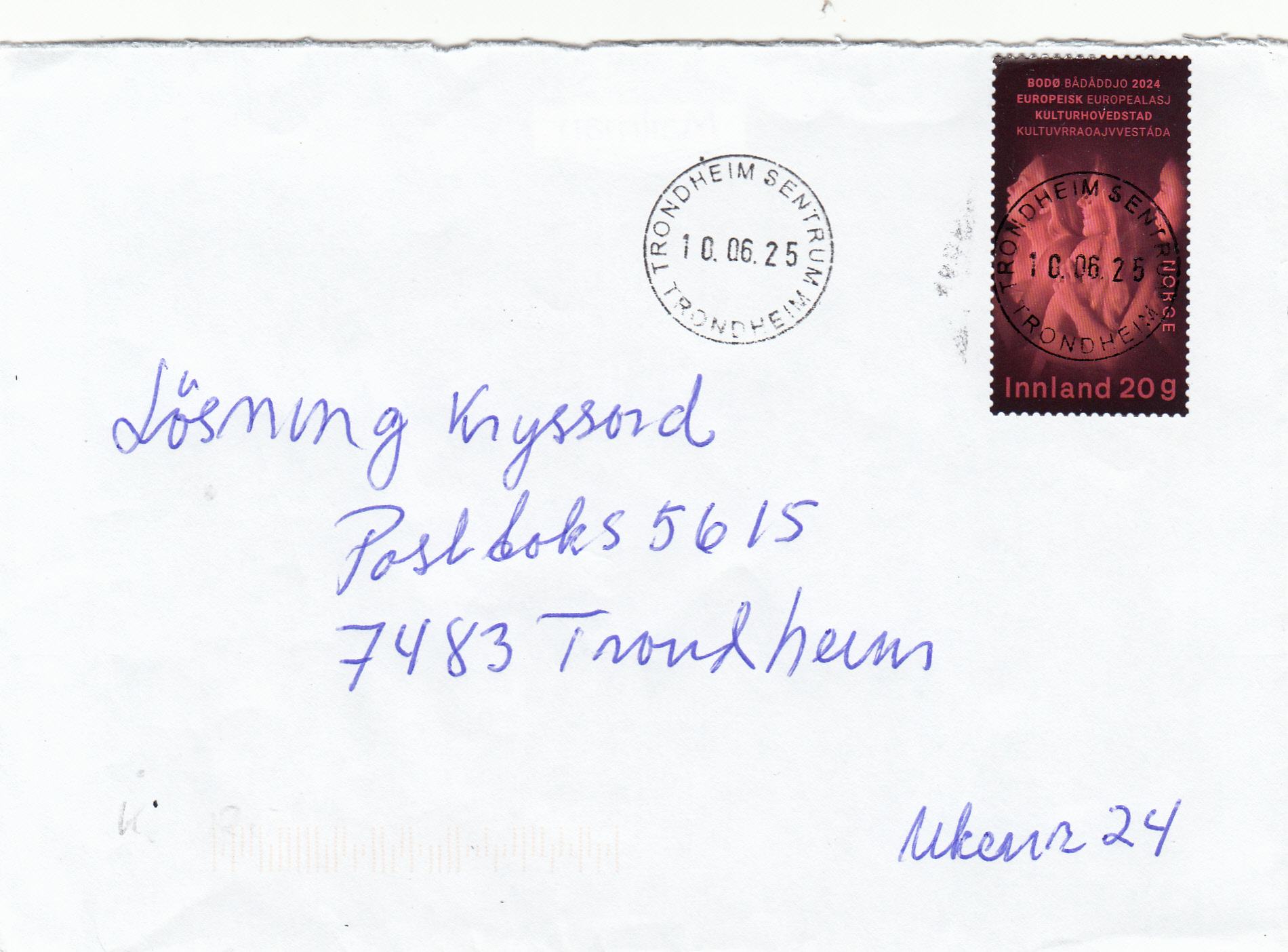 NK 2113 lux stemplet Trondheim sentrum 10.06.25