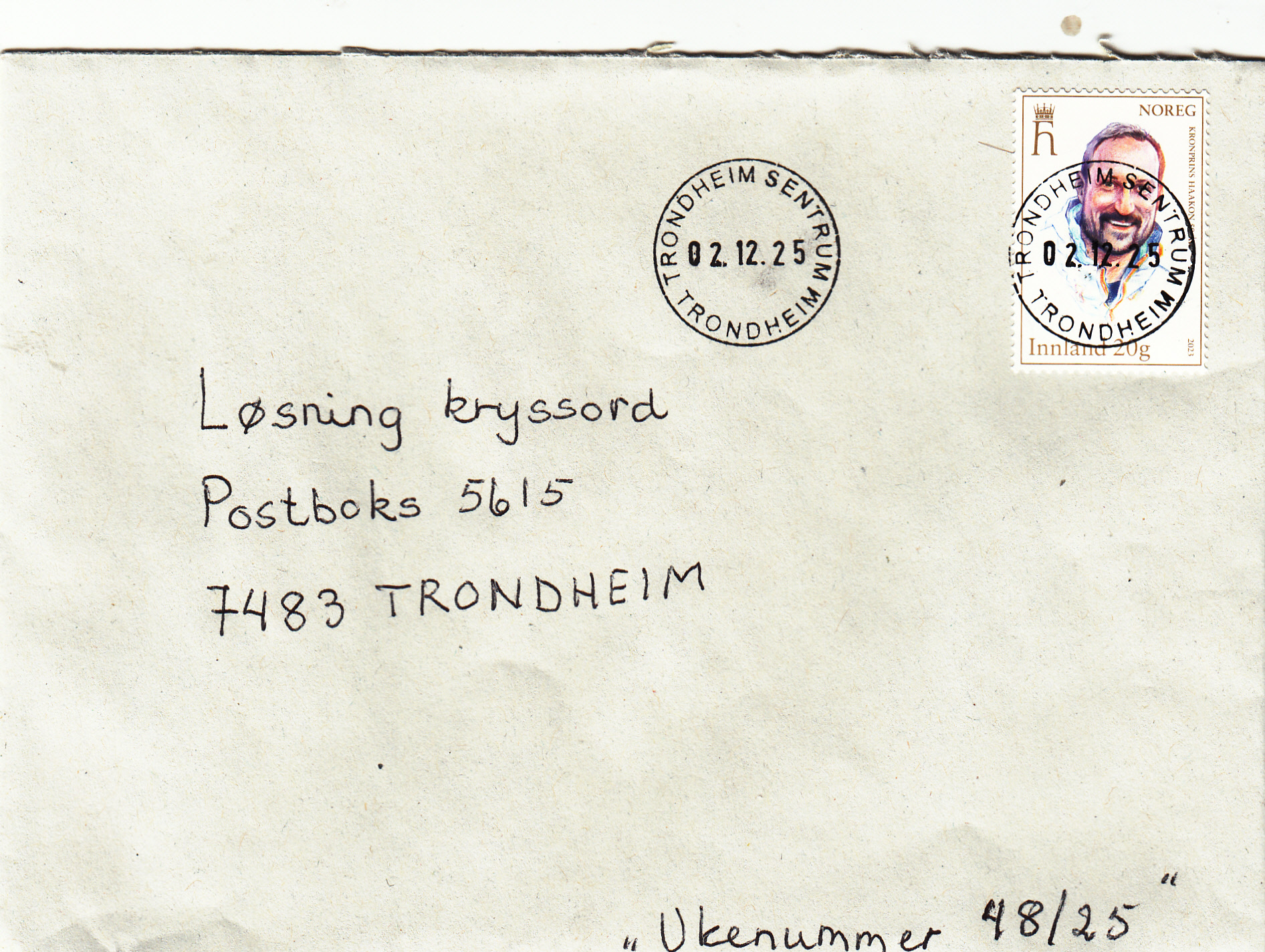 NK 2101 lux stemplet Trondheim sentrum 02.12.25