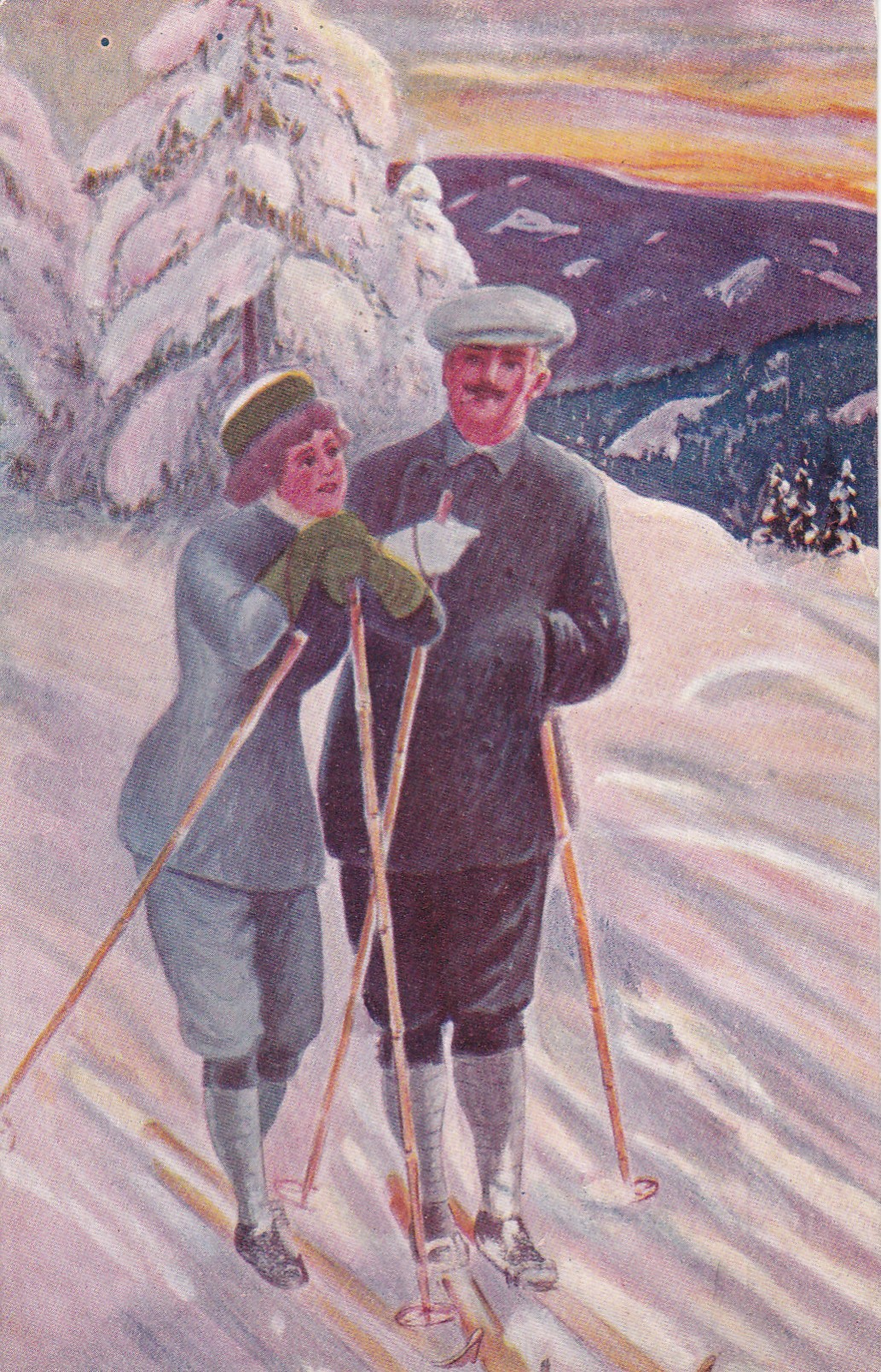 Otto Moe: par på ski ( J.H.K 2131)