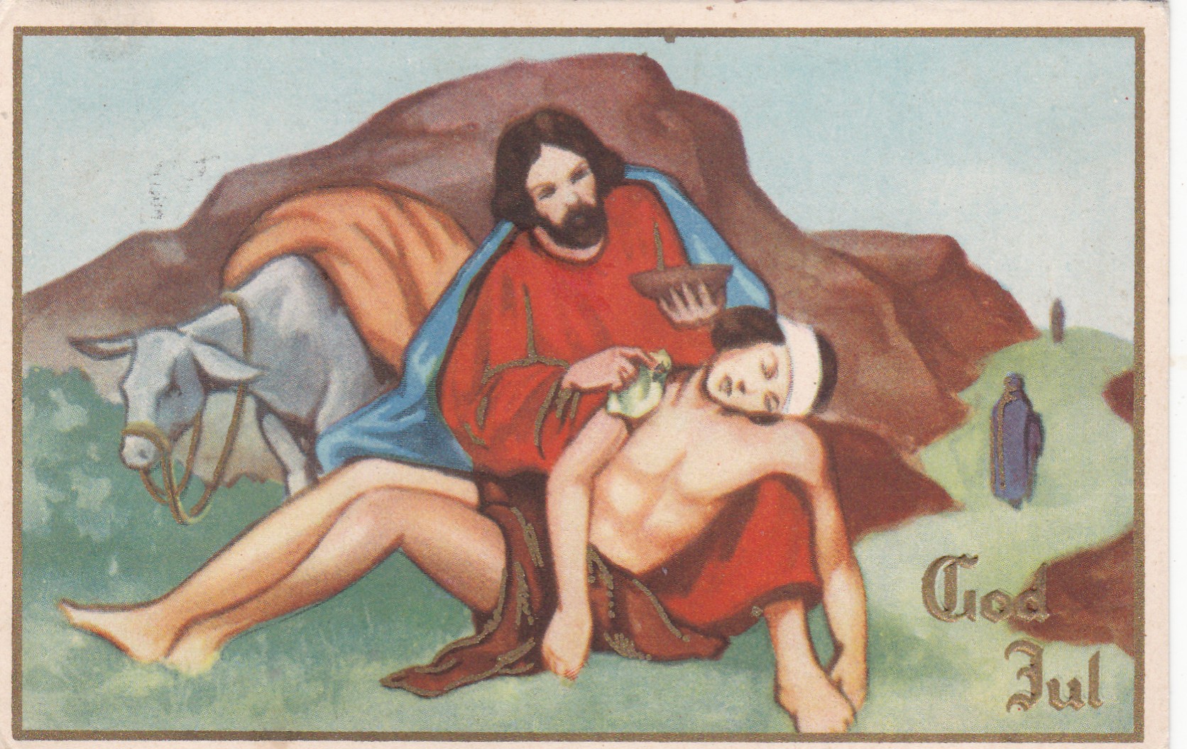 Birger Cranner: God Jul - religiøst motiv ( Norsk arbeide 424)