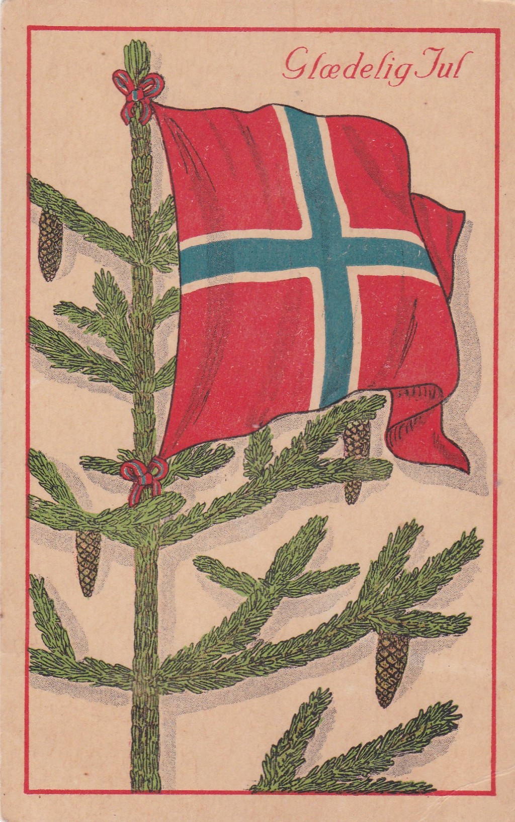 Glædelig Jul - norske flagg ( EDJPH 2585/4N)