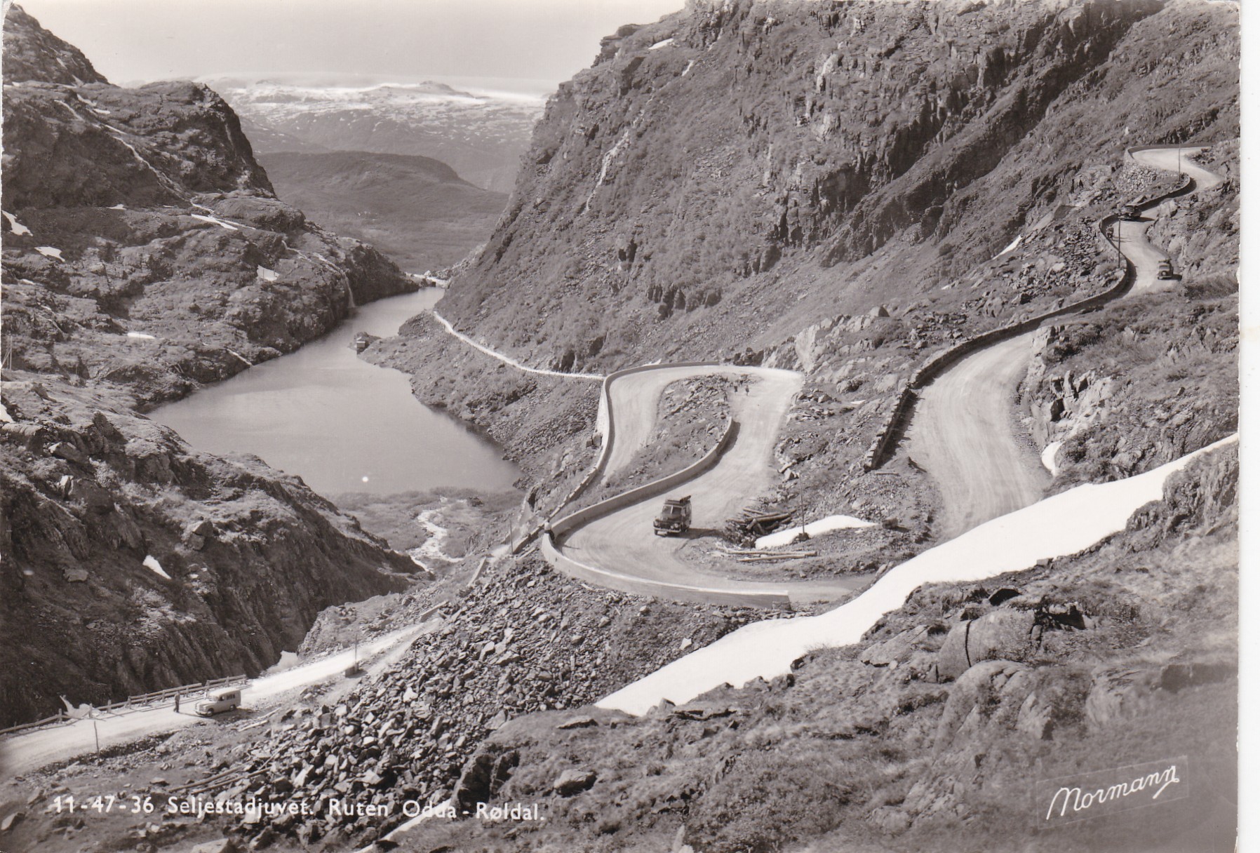 Seljestadjuvet. Ruten Odda - Røldal ( Normann 11-47-36)