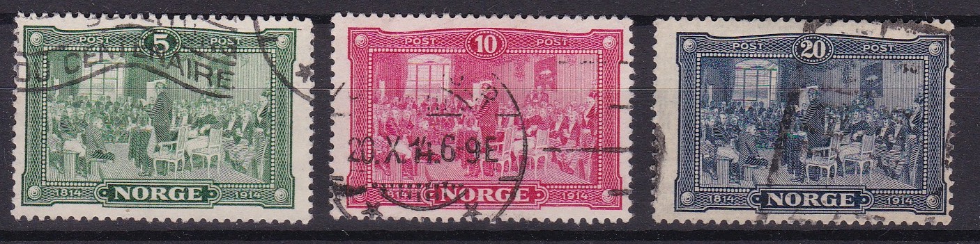 NK 114-116. Grunnlovsjubileum. Komplett serie