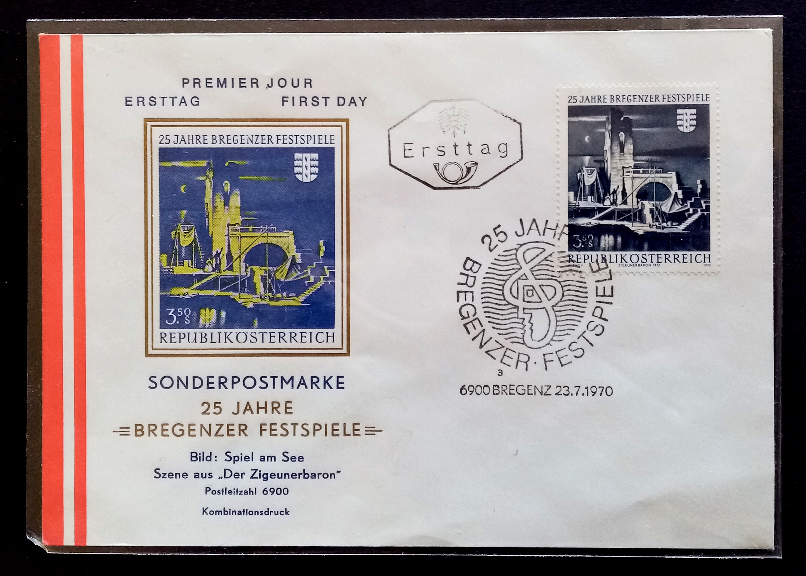 Østerike - FDC BREGENZ. 23.7.1970