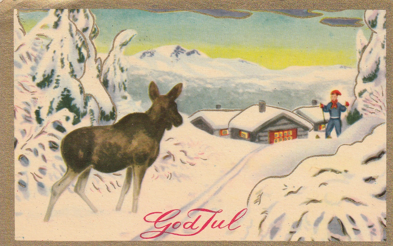 Eldre kort : God Jul . Børrehaug & Remen S/5281 Pst Småf