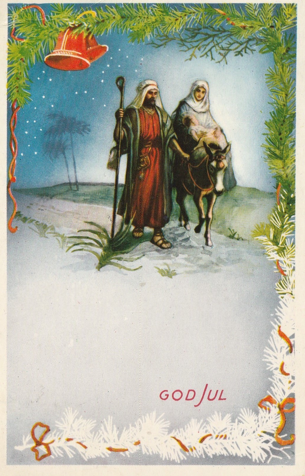 Eldre kort : God Jul . Mittet 5715 Pst Små