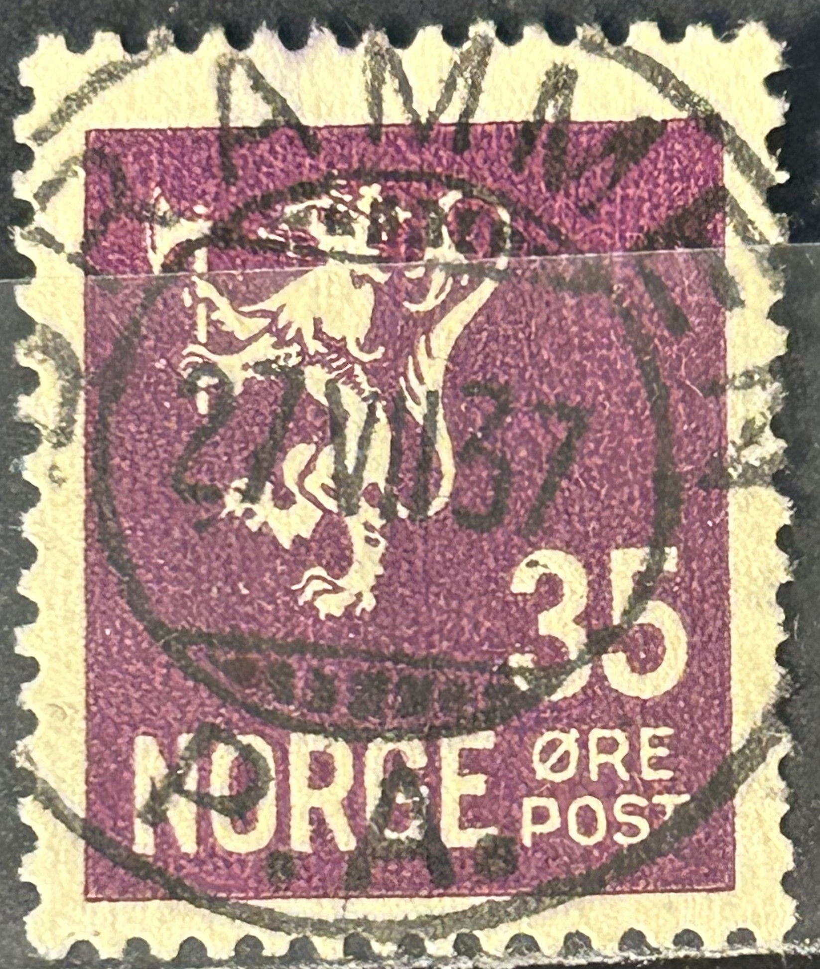 NK 150. LUX=DRAMMEN P.A. 27 VII 37=