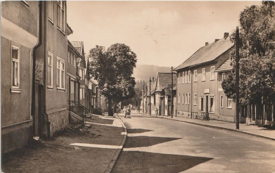 Crawinkel - Thüringen  - Karl-Marx-Strasse - DDR - Tyskland - Postkort