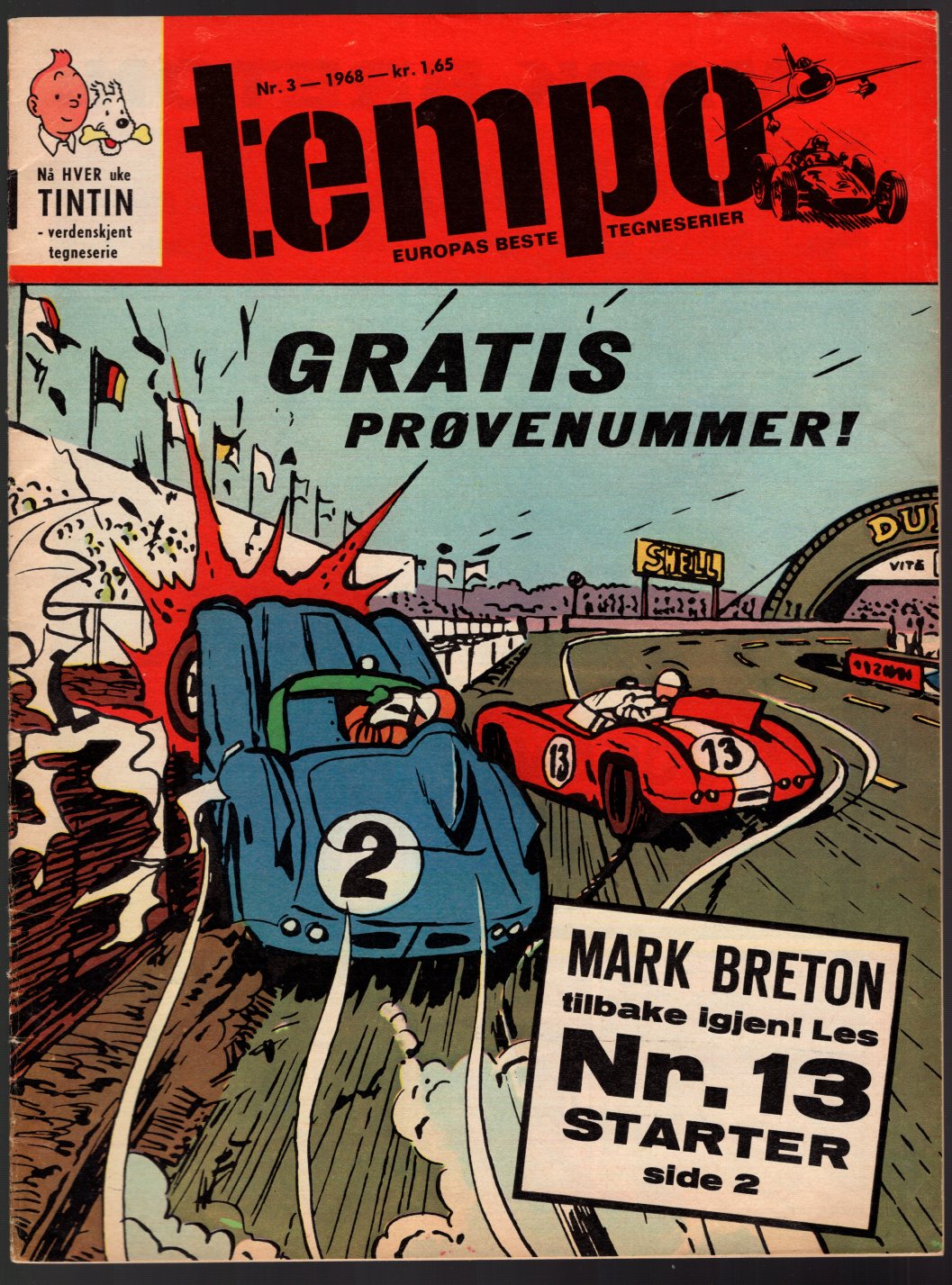 TEMPO	1968	NR	3		KVALITET:	FN+	GRATIS PRØVENUMMER!