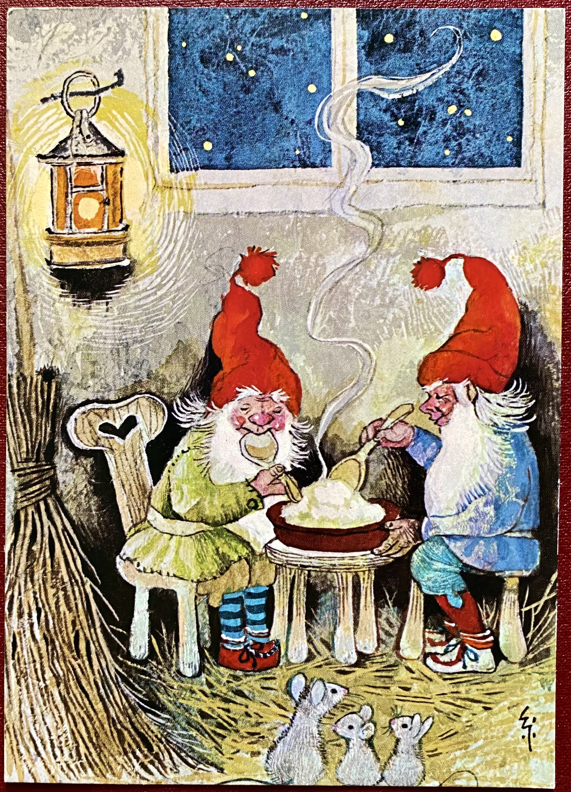 Julekort Mittet St 1974
